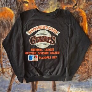 Vintage San Francisco Giants 1897 MLB NL West Champs Raglan Crewneck sz Medium
